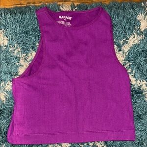 Garage Purple Crop Tank Top
